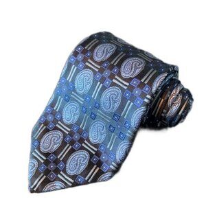 Robert Talbott 61 x 3.75 Blue Geometric Chelsea Made in USA Tie
